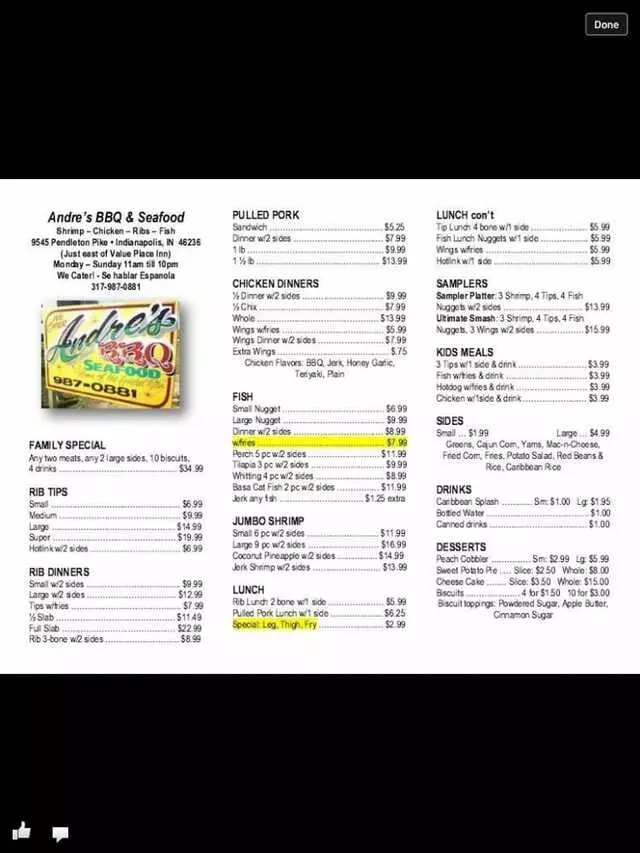 Andre’s BBQ and Seafood